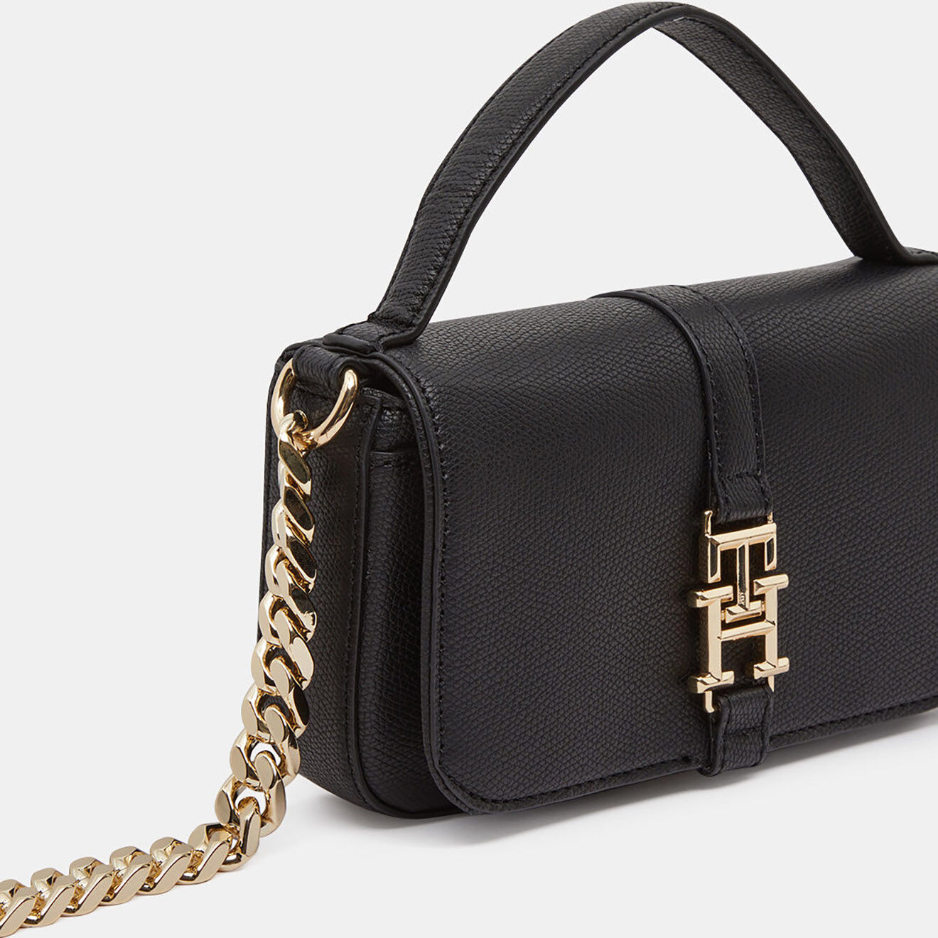 Tommy Hilfiger Sac pochette Plush crossover noire - 13x19x4 cm