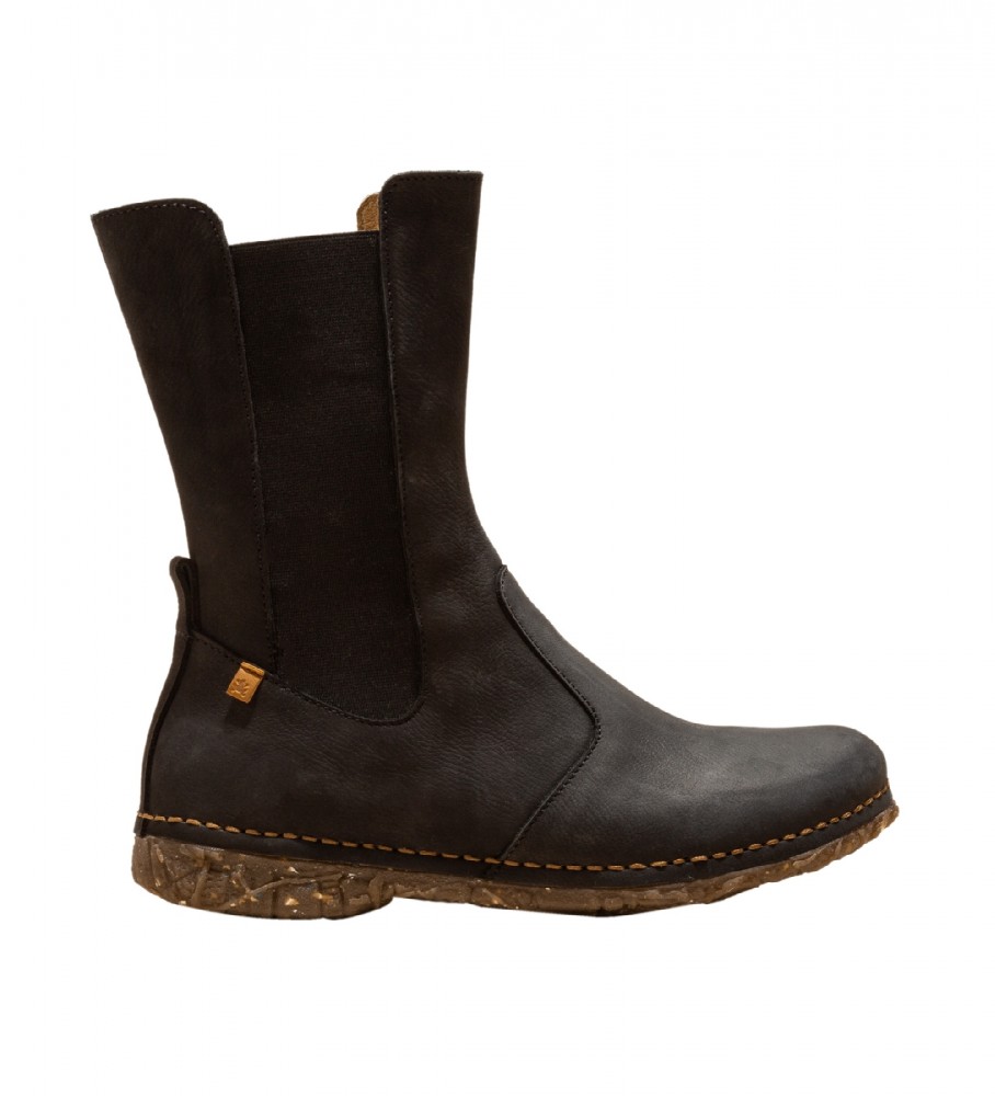 Botas de couro preto Naturalist N5469 Pleasant
