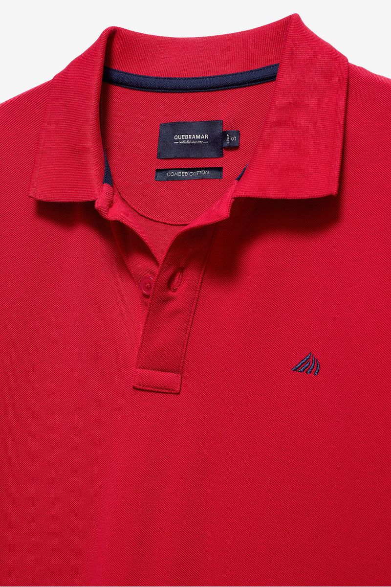 POLO PIQUET COM LOGO A CONTRASTE
