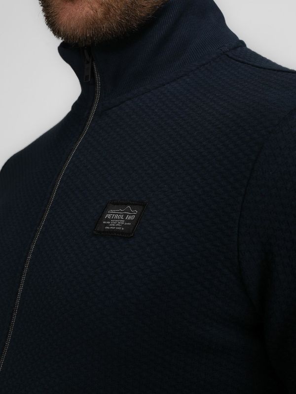 Petrol Industries - Tazlina - Vest - Blauw - Comfortabel met Opstaande Kraag en Ritssluiting