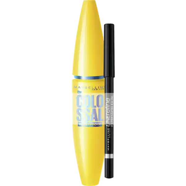 Volum' Express The Colossal Black Mascara Waterproof + Expression Kajal Eyeliner 33 Black