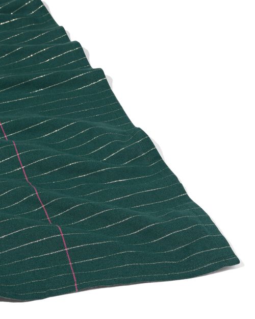 nappe 140x240cm coton vert avec rayures pailletées