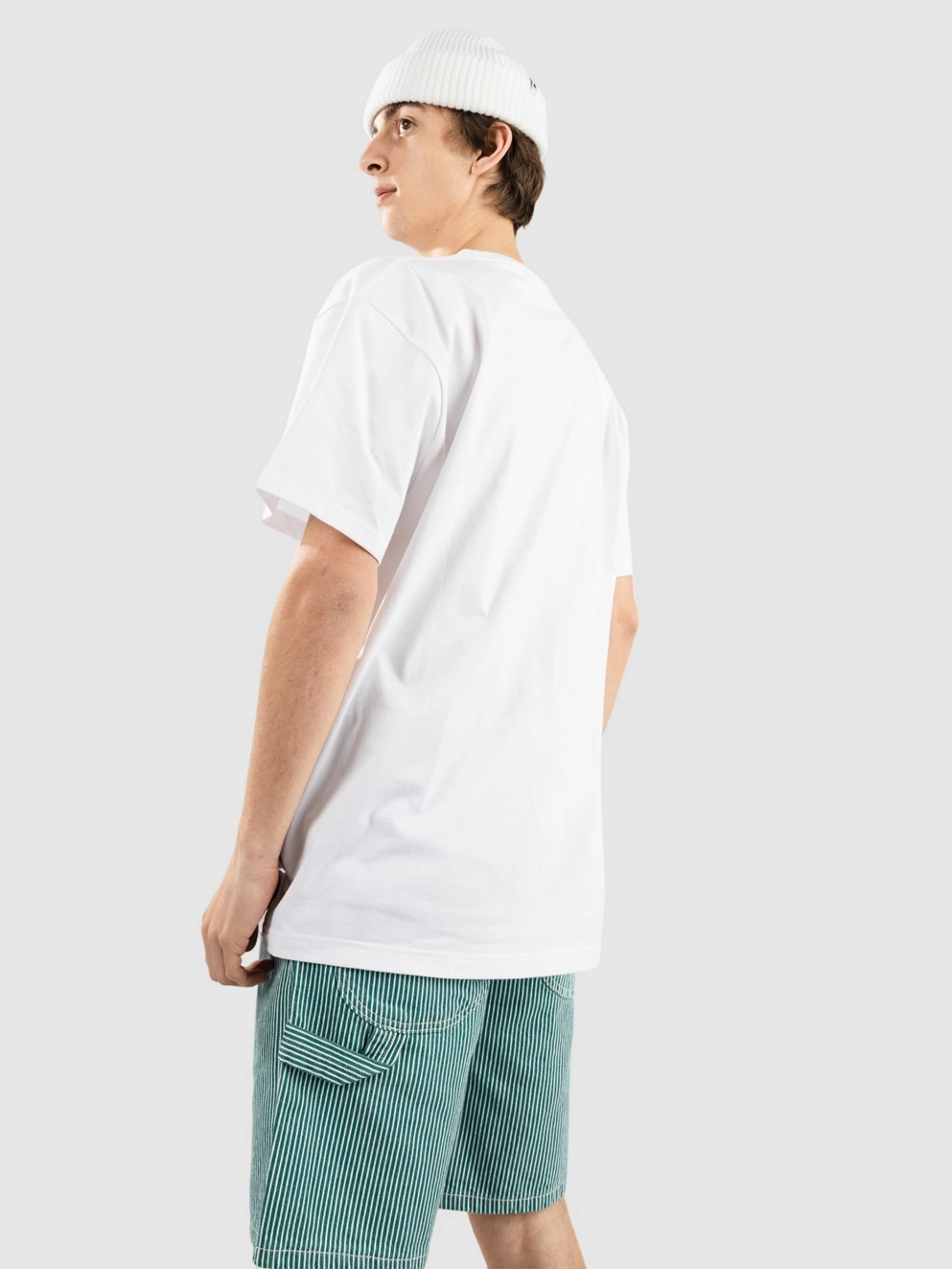 Cleptomanicx Embroidery Gull Mono T-Shirt white