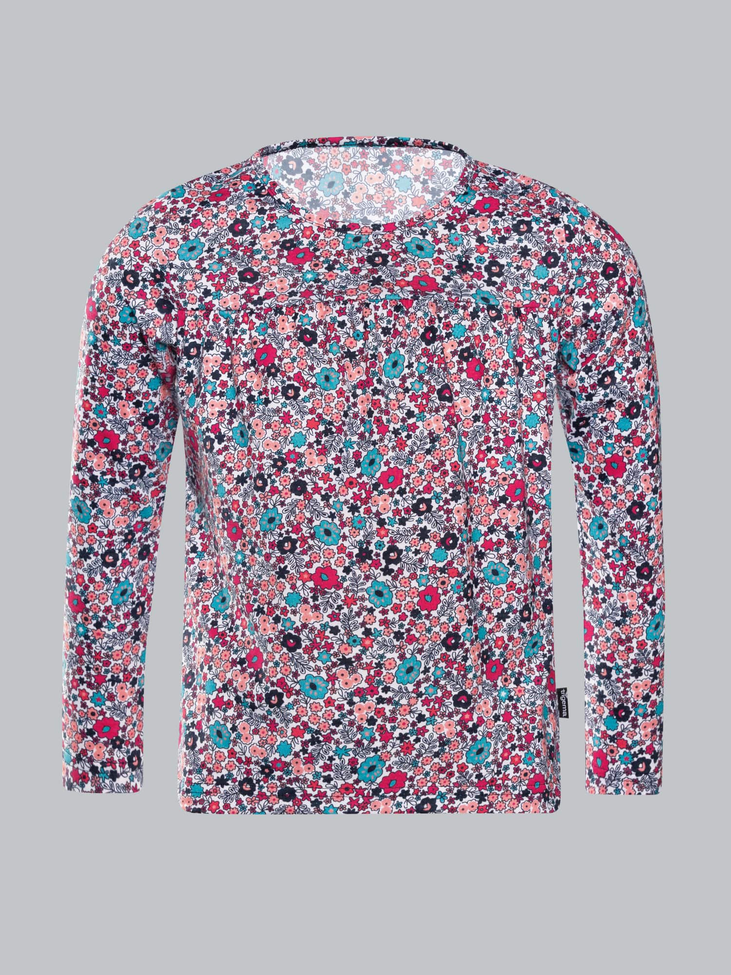Langarmshirt mit süßem Blümchen-Print Navy