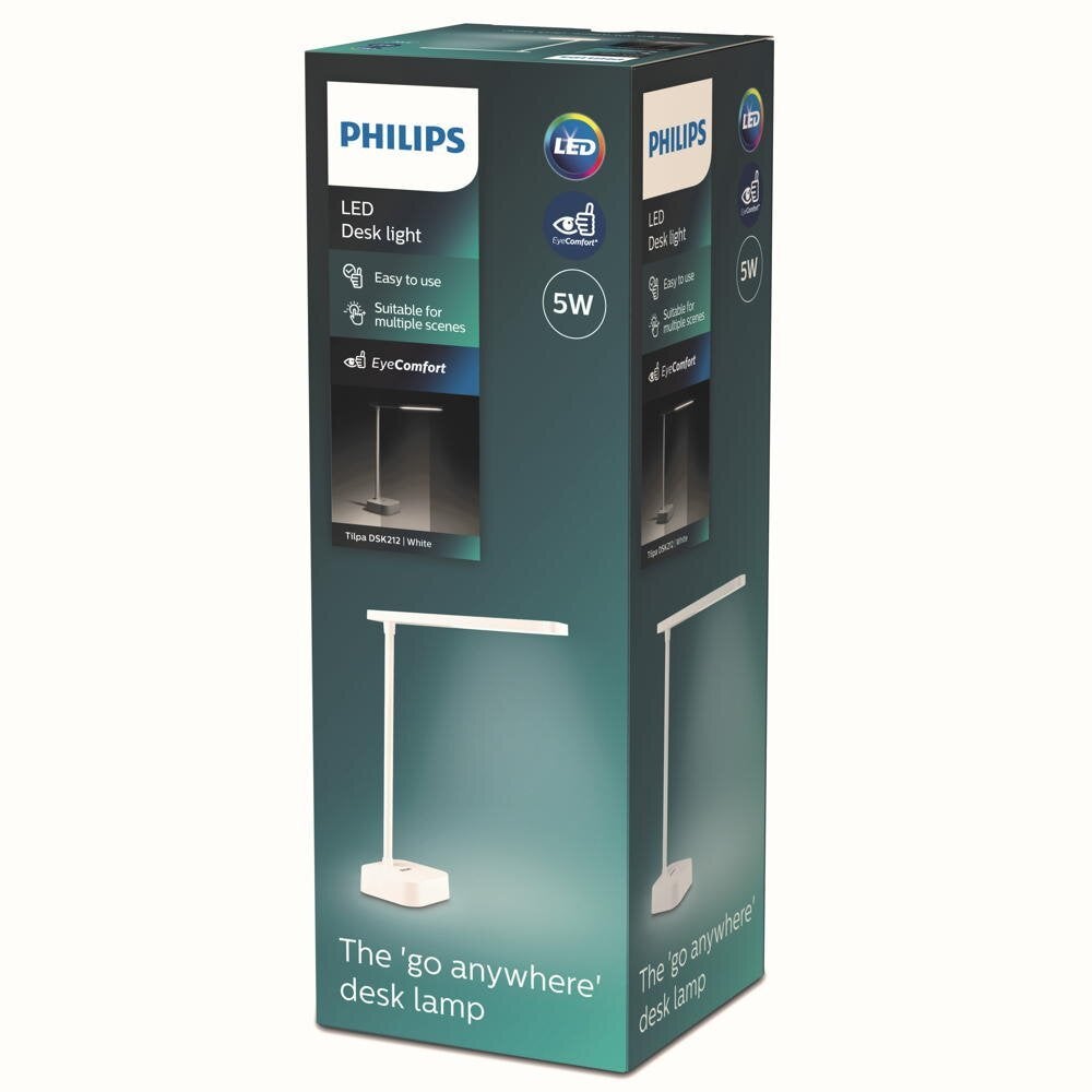 LED oplaadbare tafellamp Tilpa in wit 5W 55lm