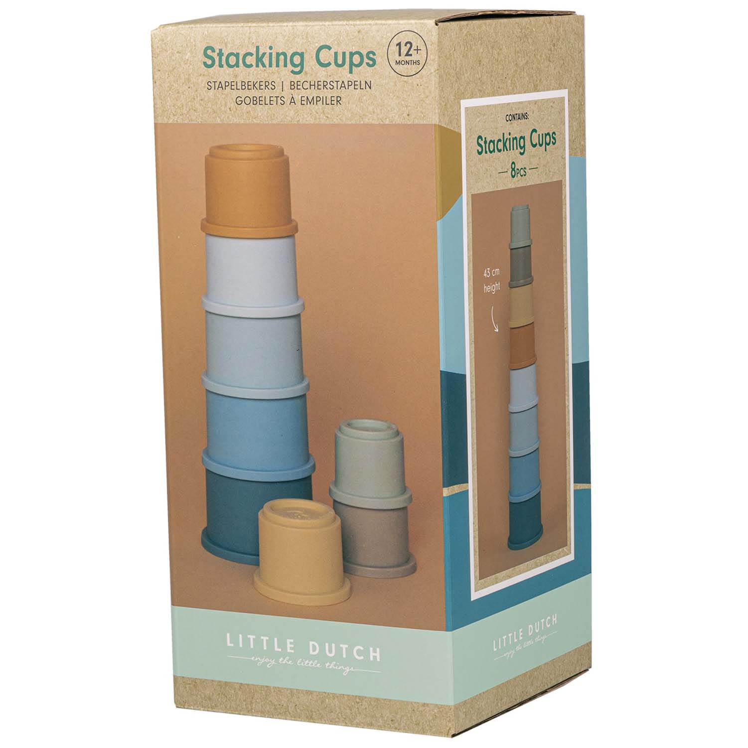Little Dutch stapelbekers - 8 stuks blauw