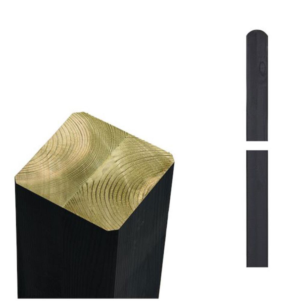 LIMTRESTOLPE PLUS 7X7X208CM SVART
