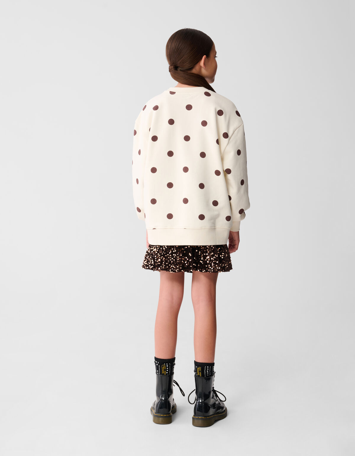 Polkadot Sweater Gebroken Wit