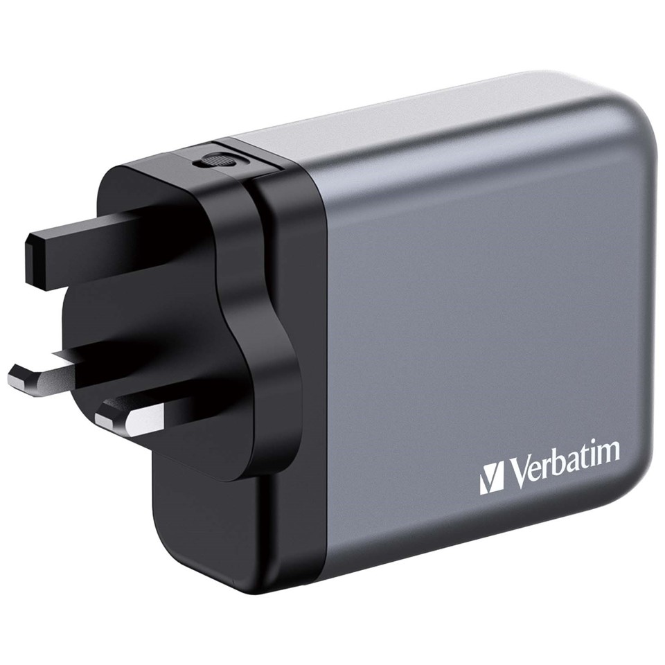 Verbatim - GNC-140 GaN oplader 4 port 140W USB-A/USB-C