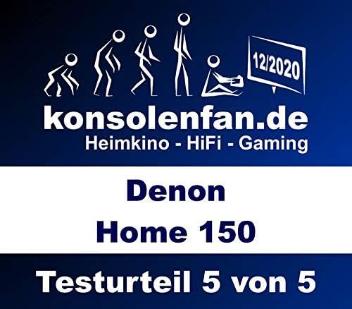Denon Home 150 Multiroom-Lautsprecher, HiFi Lautsprecher mit HEOS Built-in, Alexa integriert, WLAN, Bluetooth, USB, AirPlay 2, Hi-Res Audio, schwarz