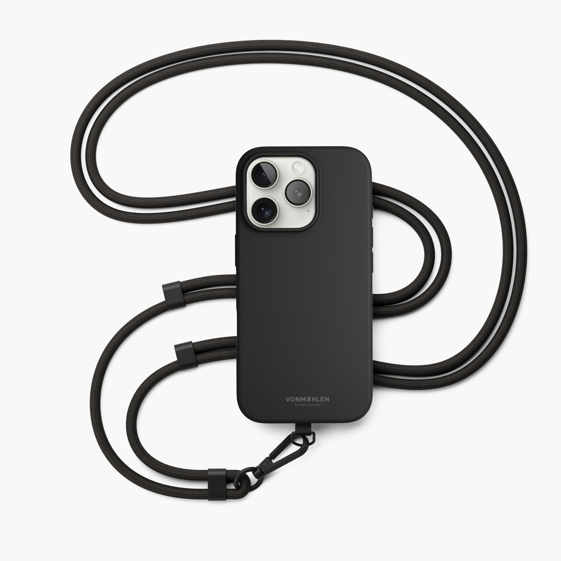 (150cm) Universal Necklace Handykette Umhängeband Infinity Go   Einlage (IFG00003) - Black