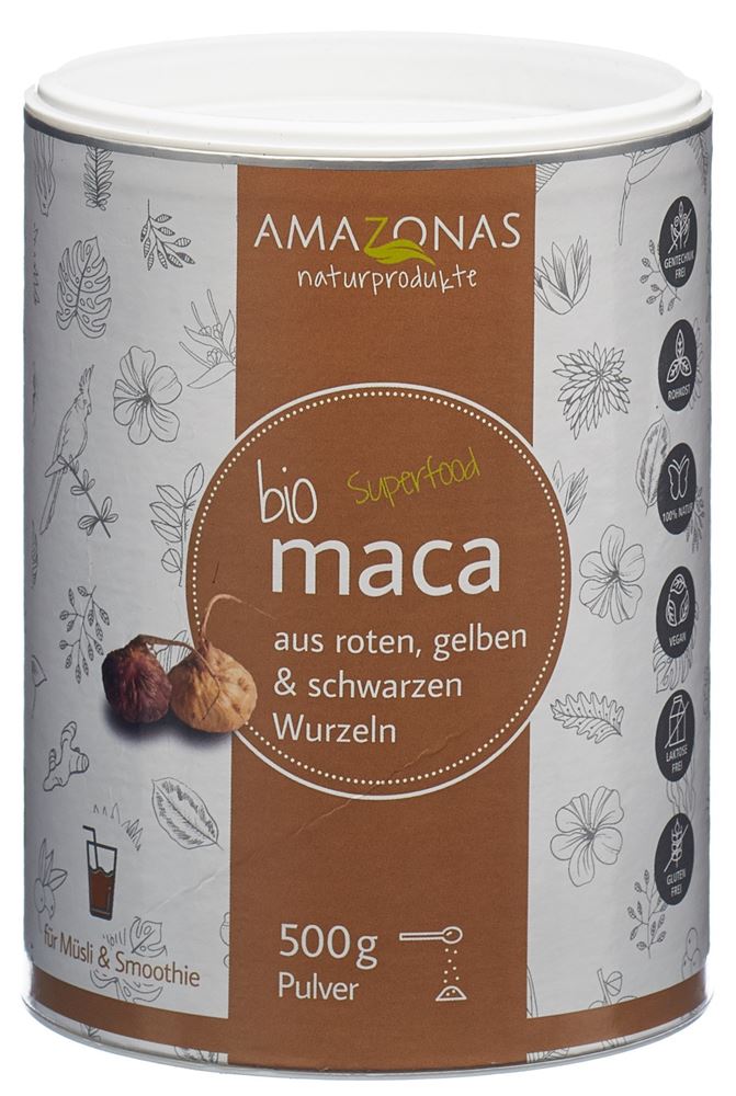 AMAZONAS maca Bio Pulver Plv 100 % pur Ds 500 g