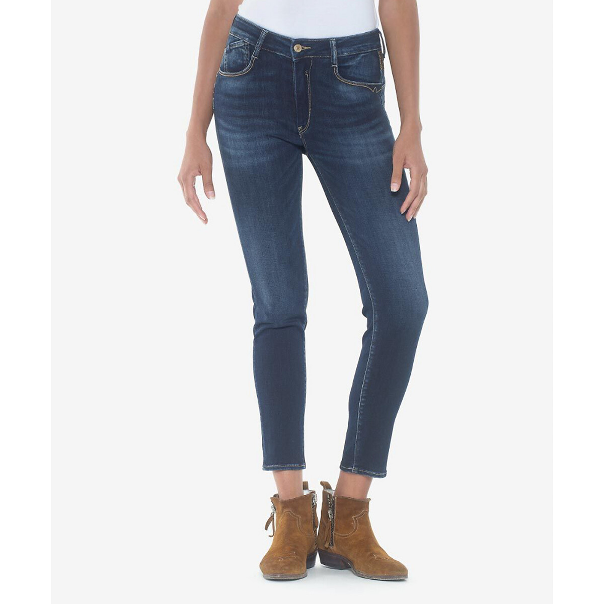 LE TEMPS DES CERISES<br>Jeans slim Shac, cintura alta