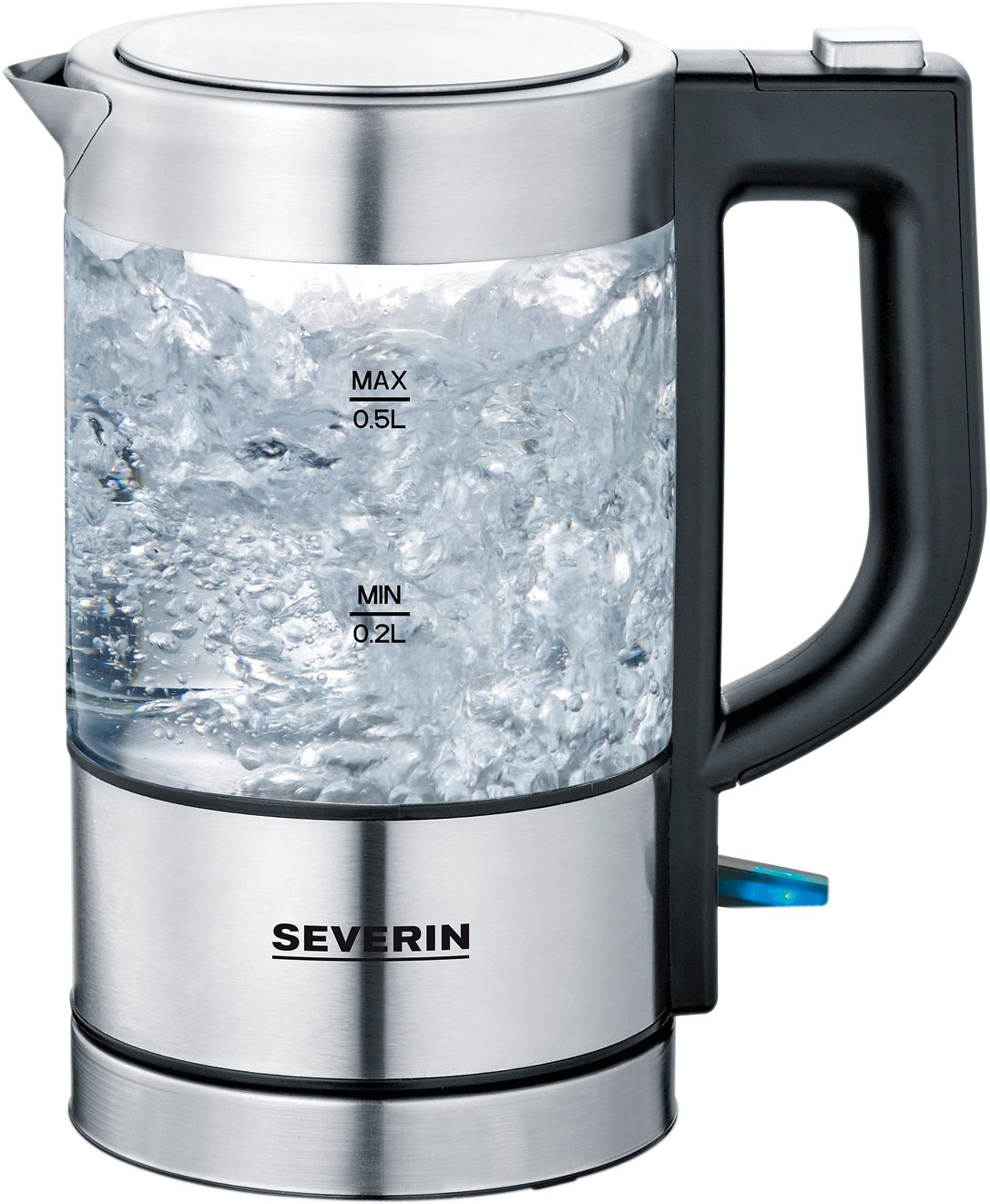Severin WK 3472 Mini Glas-Wasserkocher 1.100 W 500 ml