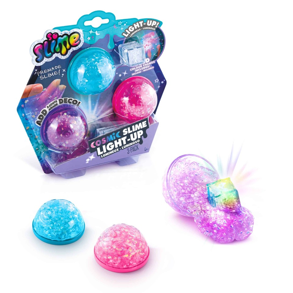 So Slime - Lysende Kosmisk Crunch Slim 3-pak