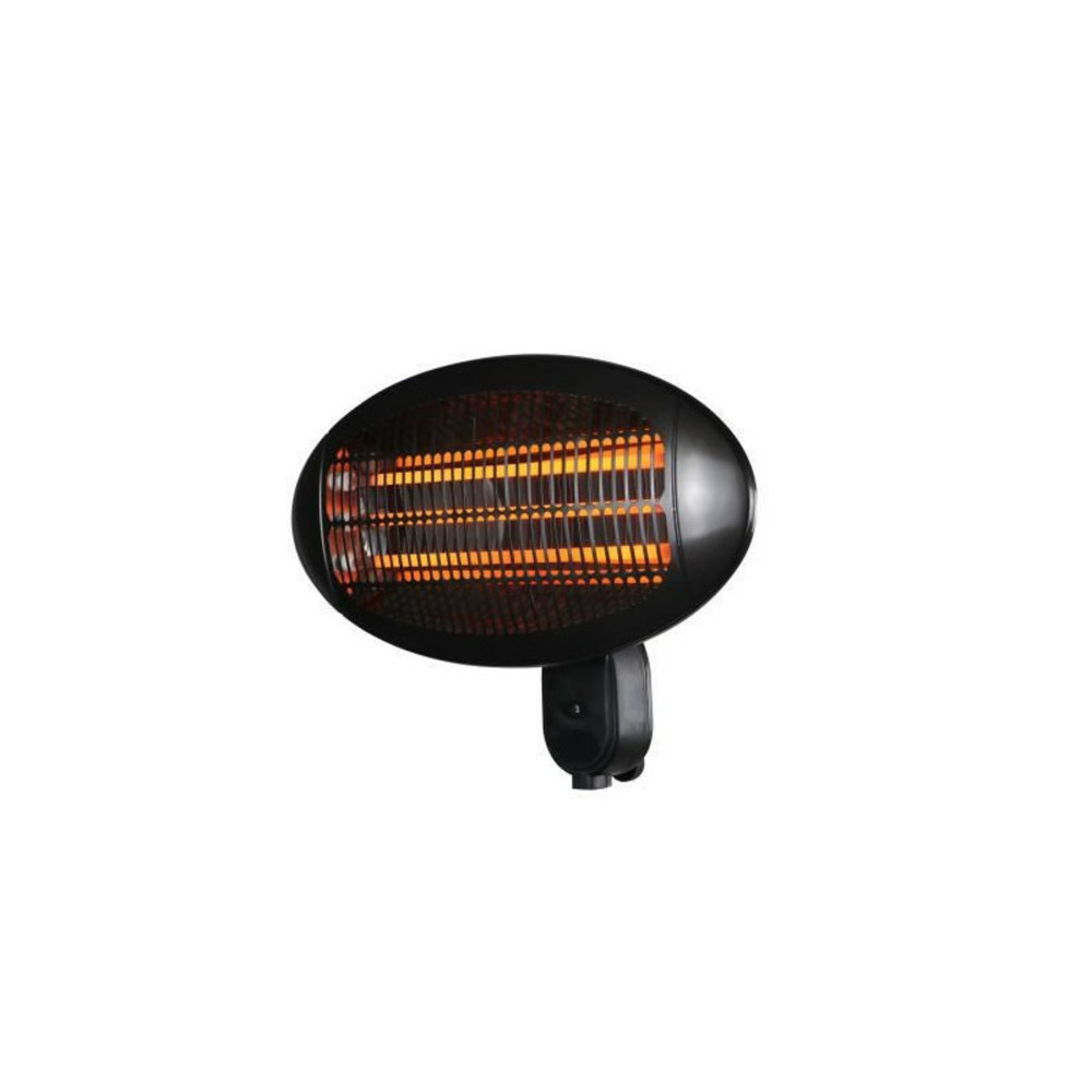Chauffage electrique fano - 2000 w - a fixer - 3 positions de chauffe - l 50 x p 16 x h 36 cm - noir