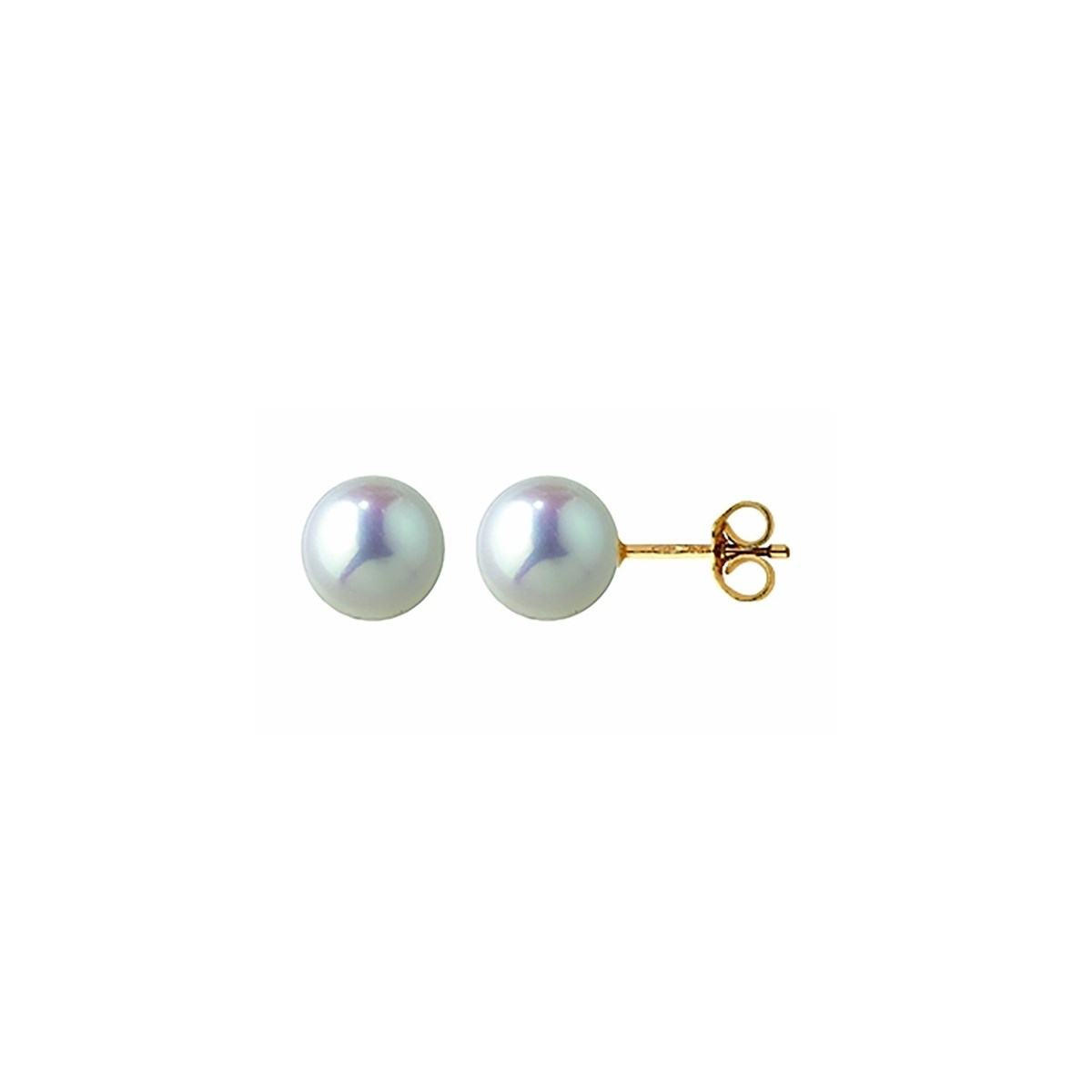 Boucles d'oreilles Brillaxis perles de culture or7/7,5 mm