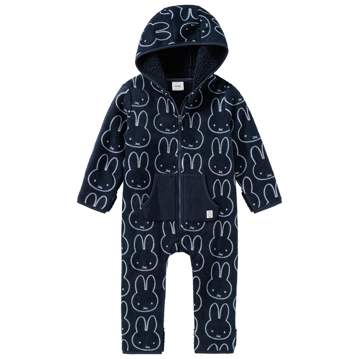 Topomini Miffy Fleeceoverall mit Kapuze dunkelblau