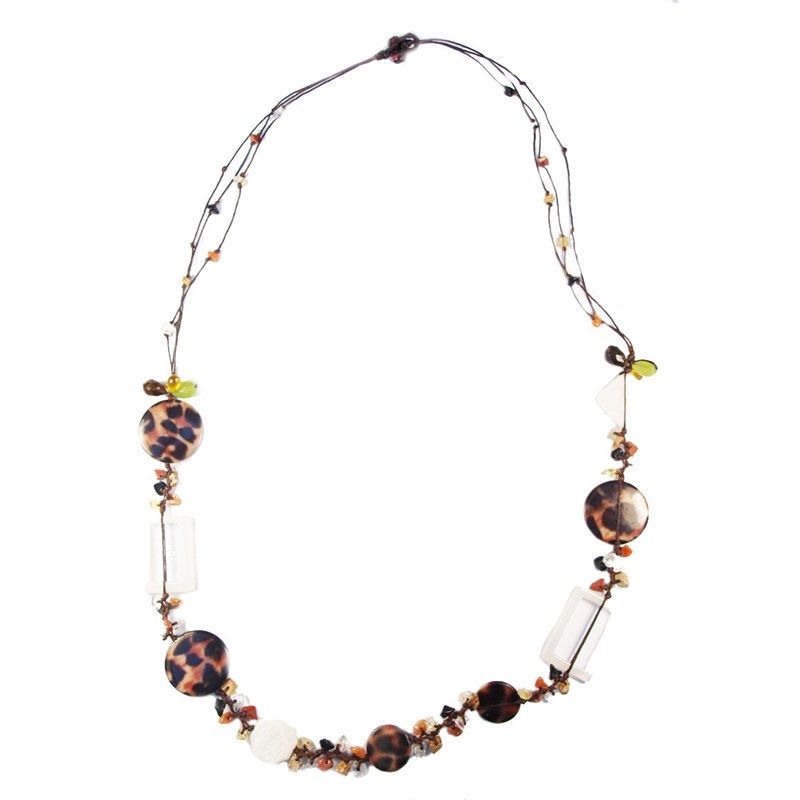 collier long léopard