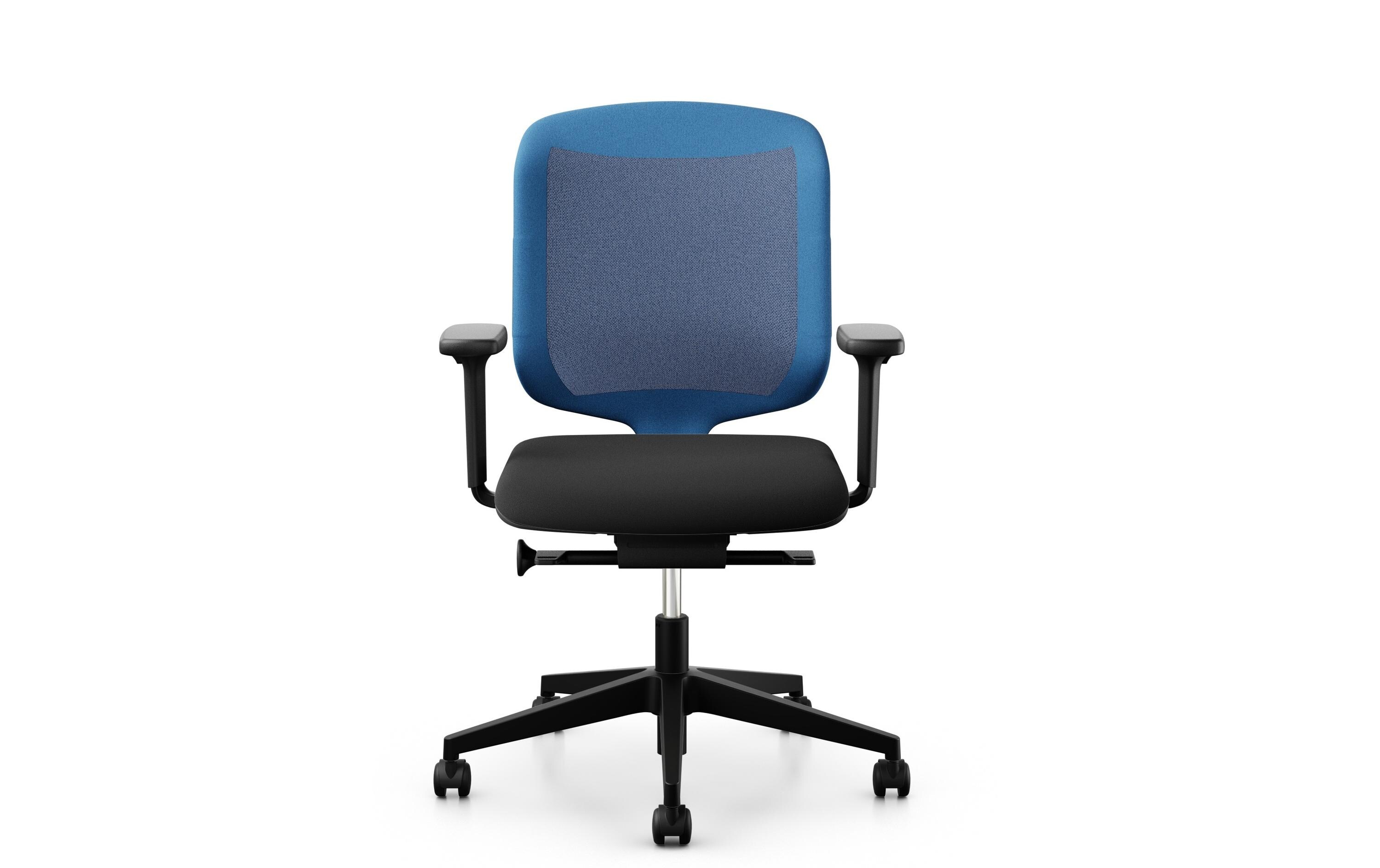 Bürostuhl Chair2Go 434 Schwarz/Blau<br>Drehstuhl mit hohem Sitzkomfort