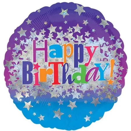 amscan Standard Happy Birthday Bright Stars, 43 cm
