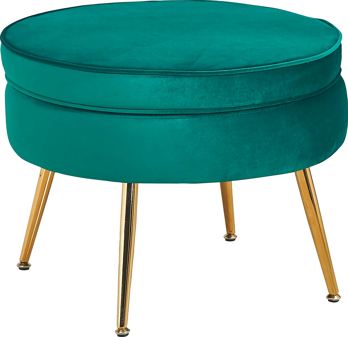 SalesFever Polsterhocker »Calm Gepolsterter Hocker mit Charme« mit hohem Sitzkissen