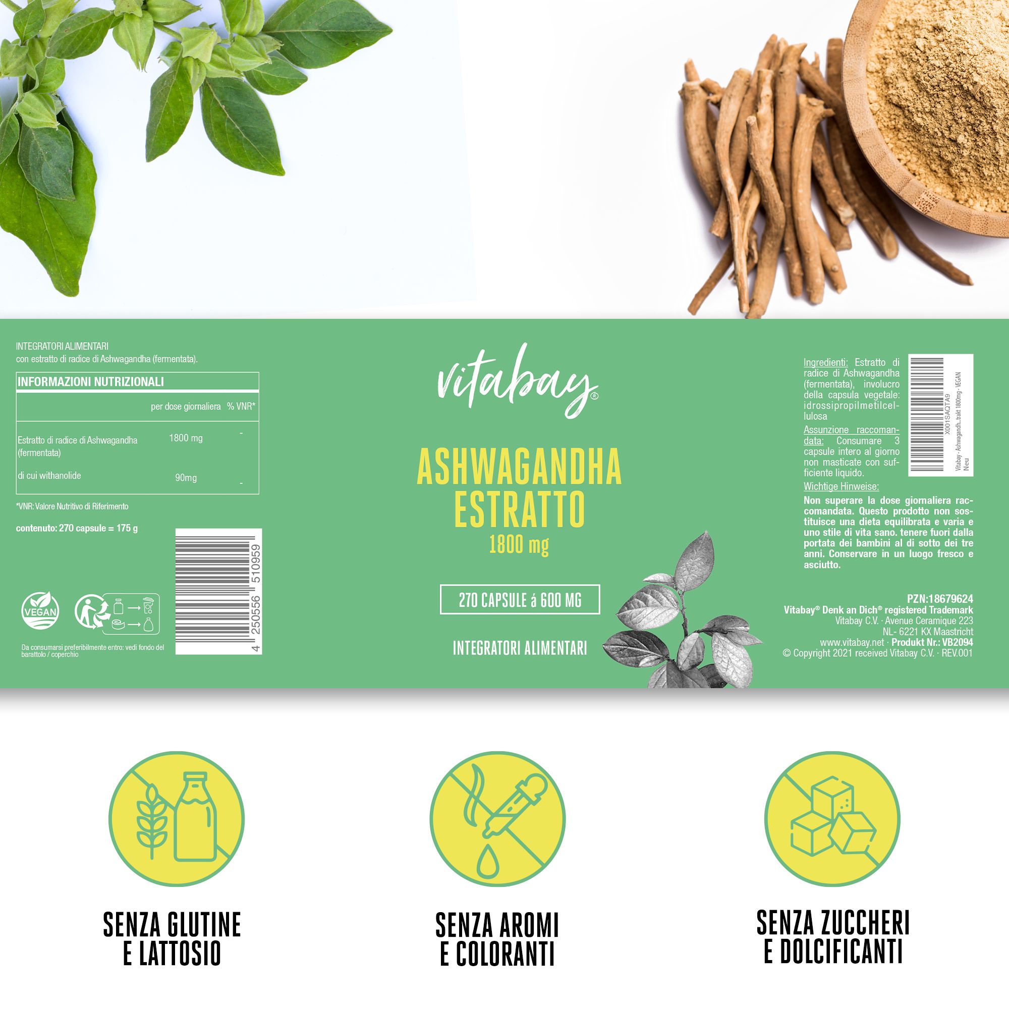Vitabay Ashwagandha Extrakt 1800 mg