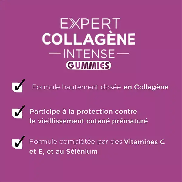 Forté Pharma Expert Collagène Intense Gummies Collagen 30 gummies Fruits Rouges
