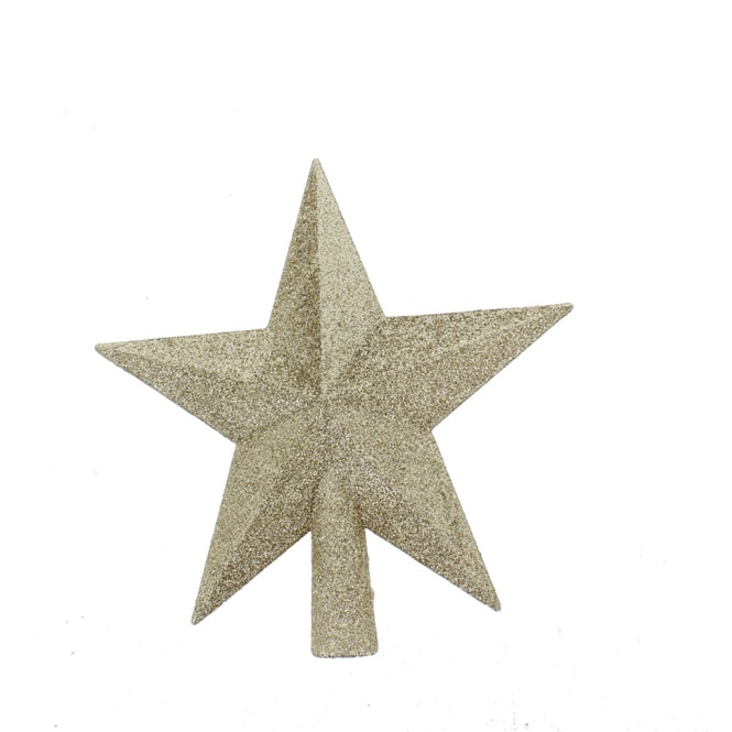 Christbaumspitze - Stern gold - bruchsicher - ca. 19,5 cm