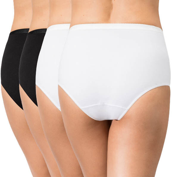 PLAYTEX<br>Conjunto de 4 calcinhas midi em algodão orgânico