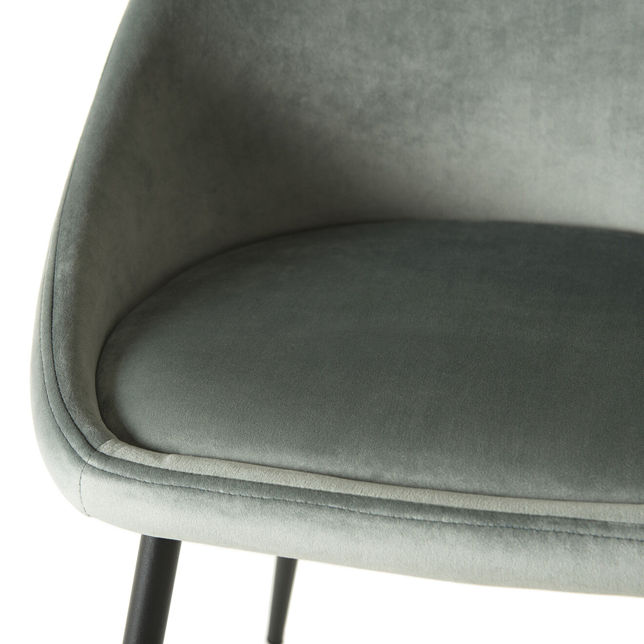 Macabane 2 Chaises Augustin en Velours jade - 53x51x78 cm