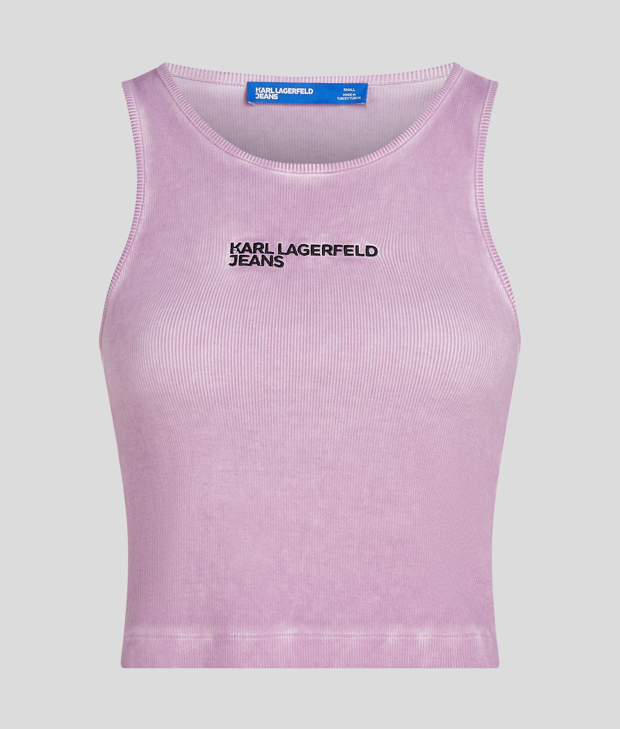 Gewassen geribde tanktop