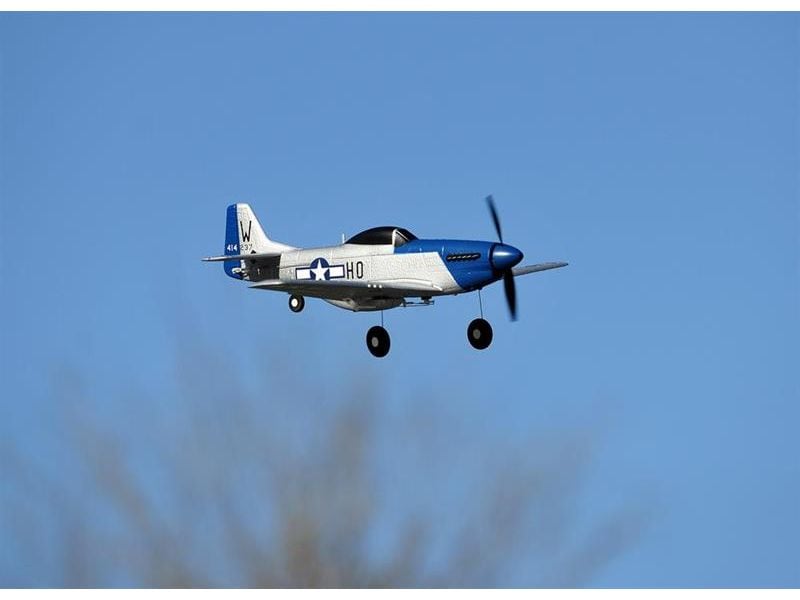 TOP-RC Warbird Mini P51D 450 mm, Blau, RTF Kleines 4-Kanal RC-Flugzeug mit Gyro