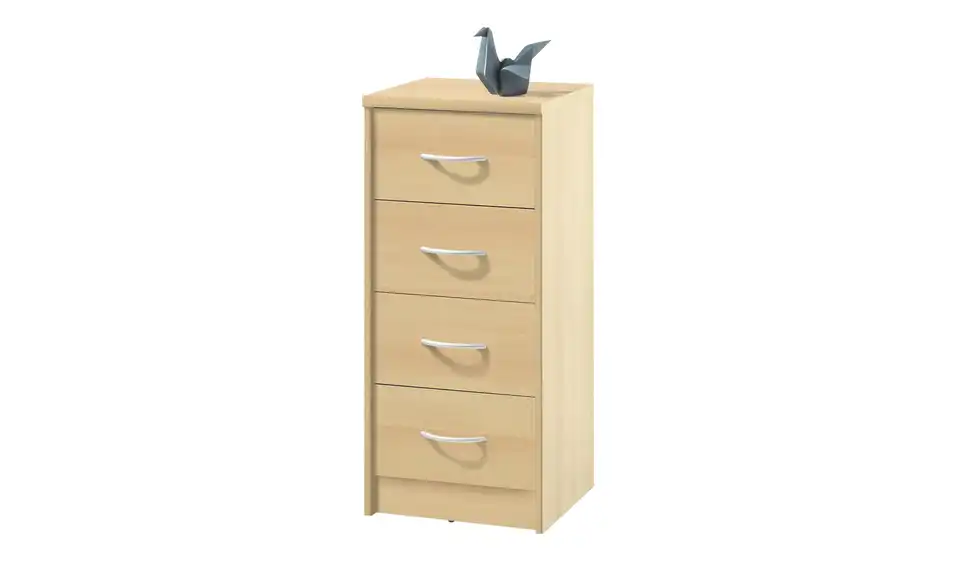 Kommode Optimus Buche (Nachbildung) Ausführung VI (schmal/4 Schubkästen) 86 cm