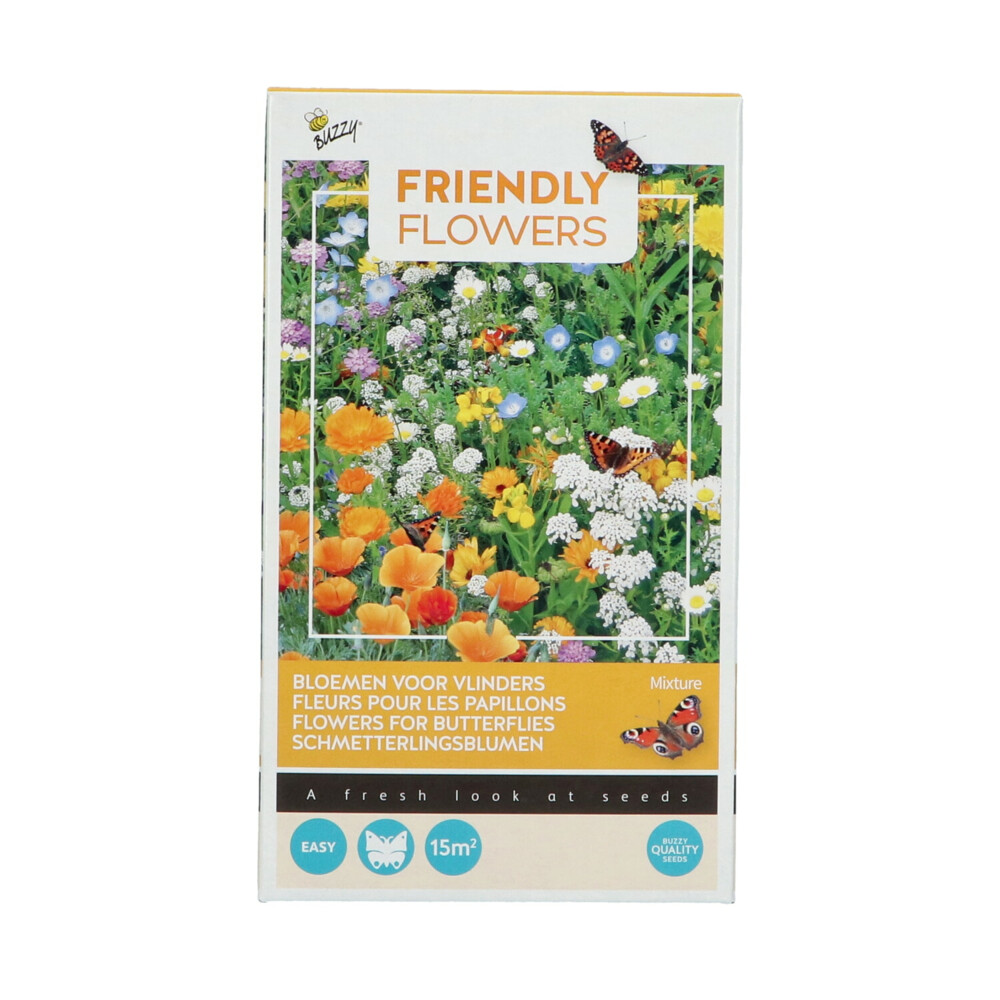 Buzzy Friendly Flowers Laag 15 m² Vlinders