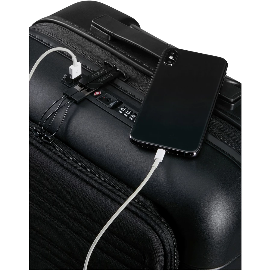 American Tourister Novastream - 4-Rollen Kabinentrolley Smart 55 cm erw. USB dark slate