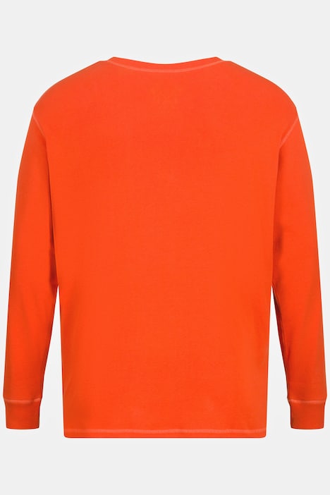 Henley, Basic, Langarm, Knopfleiste