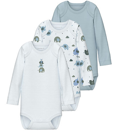 Name It Body L/æ - Noos - NbmBody - 3er-Pack - Baby Blue