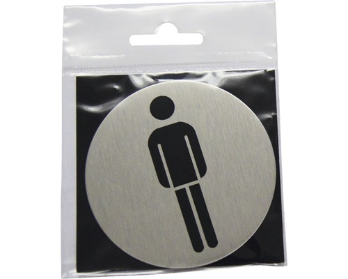 Toiletdeurbordje heren Ø 75 mm