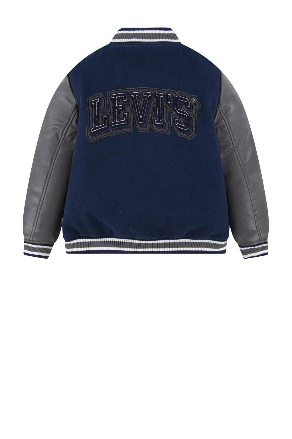 Levi's imitatieleren bomberjack winter donkerblauw/antraciet