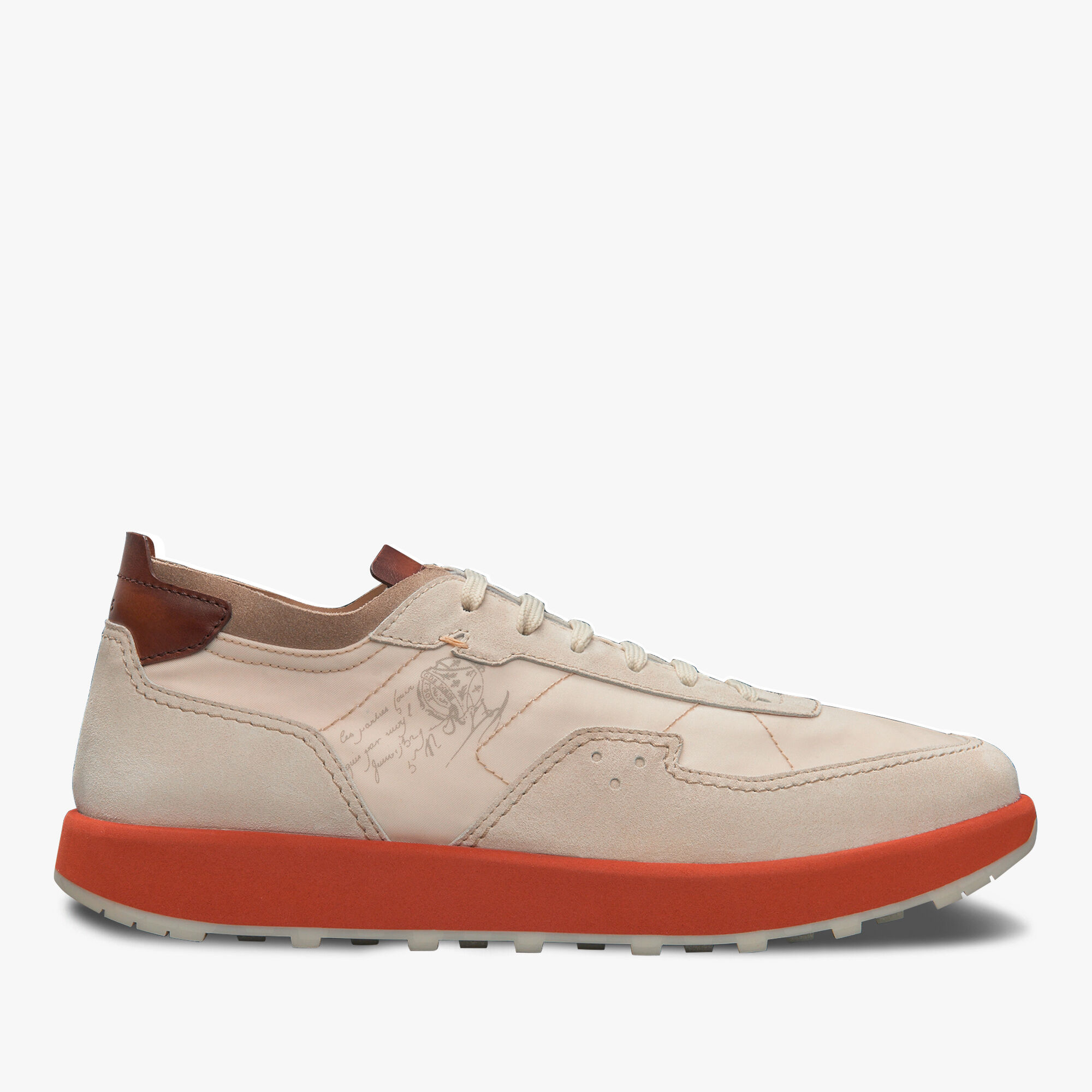 Sneaker Light Track En Veau Velours Et Nylon