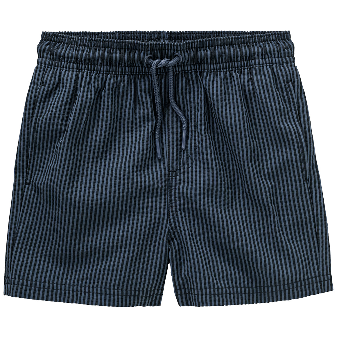 Jonas Nielsen Jungen Badeshorts in Seersucker-Struktur dunkelblau / blau