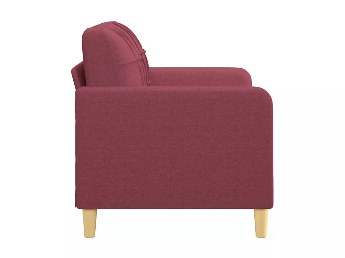 Canapé à 2 places Rouge bordeaux 120 cm Tissu