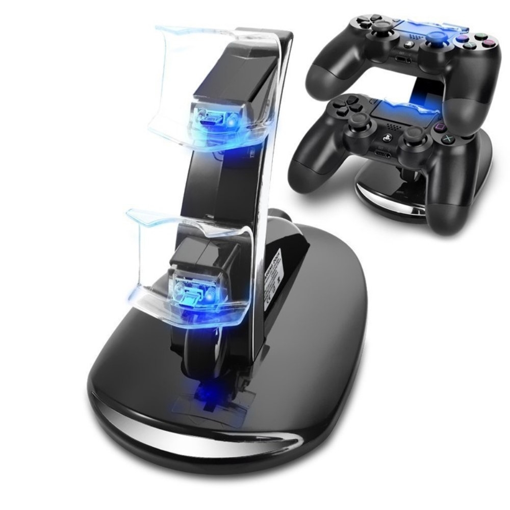 Sony PlayStation 4 Controller Dual Ladestation Docking Halter mit LED Ladeanzeige - Schwarz