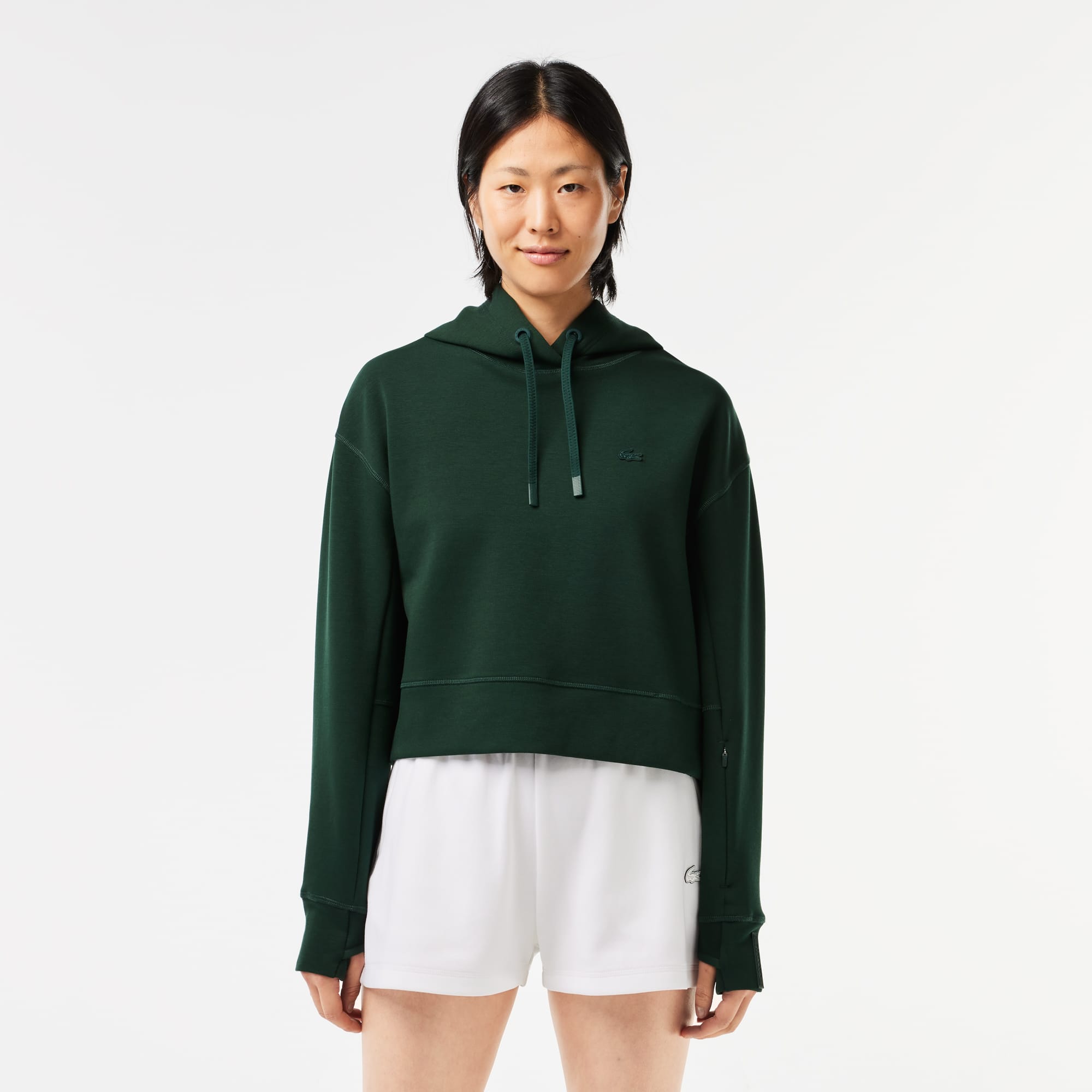 Sweatshirt à capuche Jogger femme Lacoste avec passe-pouce Sweatshirts - Vert - Lacoste - Femme