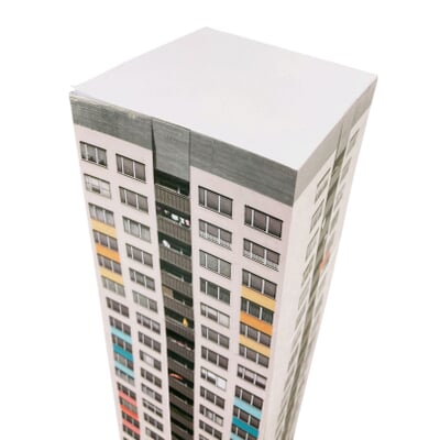 Notizzettelblock Paperscraper®, Plattenbau Berlin