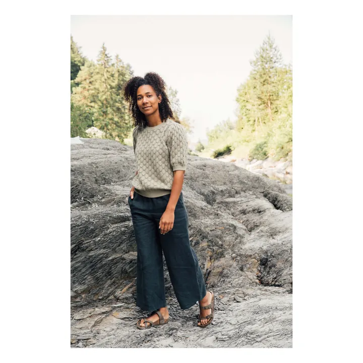 Matona Pull Ajouré Coton Bio | Vert kaki