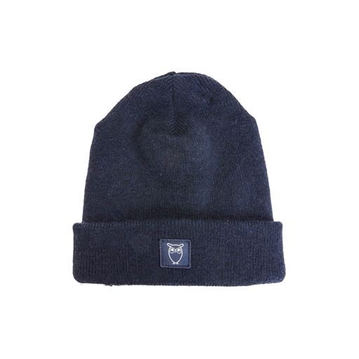 Knowledge Cotton Apparel Leaf Beanie, Total Eclipse, One Size
