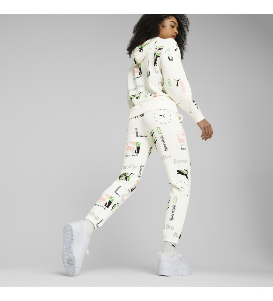 Calça Puma Classic Estampada Branca