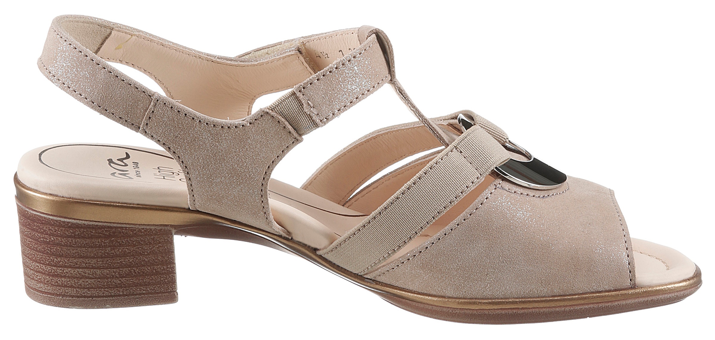 Ara Sandalette »LUGANO«  , Sommerschuh, Sandale, Blockabsatz, mit Gummizug und Klettverschluss